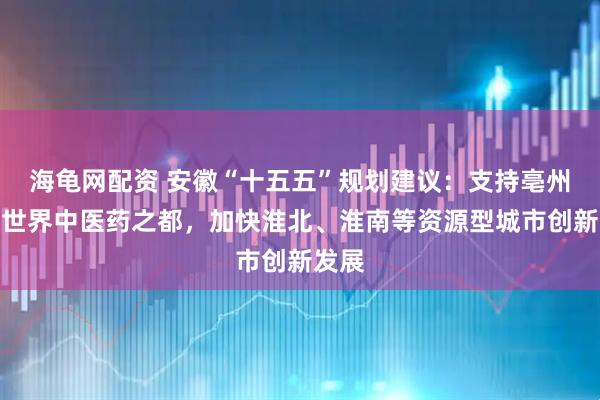 海龟网配资 安徽“十五五”规划建议：支持亳州建设世界中医药之都，加快淮北、淮南等资源型城市创新发展