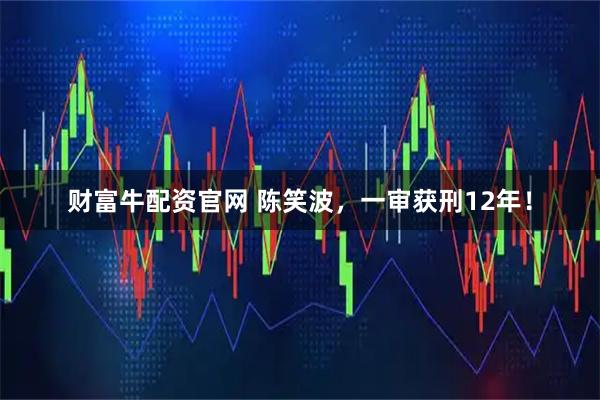 财富牛配资官网 陈笑波,一审获刑12年!