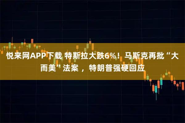 悦来网APP下载 特斯拉大跌6%！马斯克再批“大而美”法案 ，特朗普强硬回应